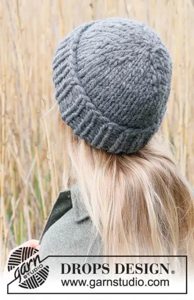 234-34 Polar Night Hat by DROPS Design