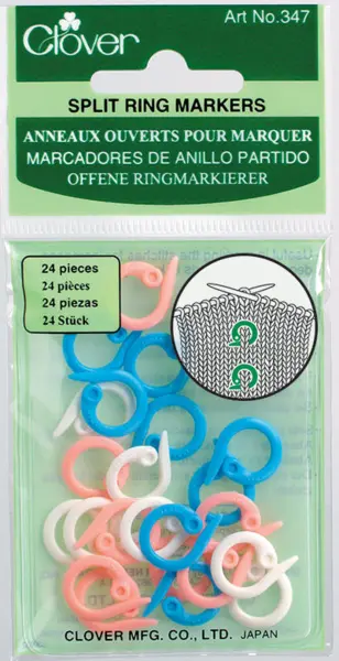 Clover Markeringssplit (lyserød/blå/hvid)