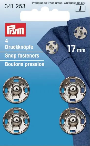 Prym Tryklåse, Sølv, 6-21mm