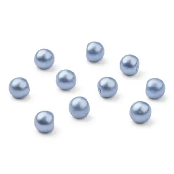 HobbyArts Perleknapper, Lyseblå, 12 mm, 10 stk
