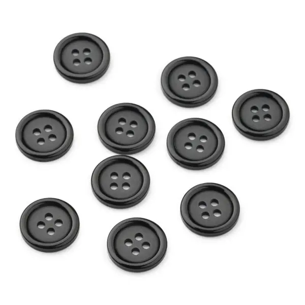 HobbyArts Sorte Knapper, 18 mm