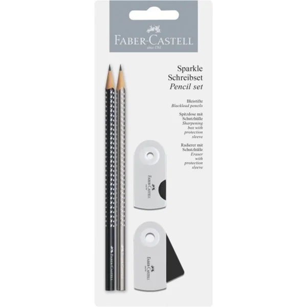 Faber-Castell, Sparkle Blyantsæt sølv/sort