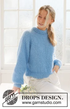 231-57 Blueberry Cream Sweater by DROPS Design