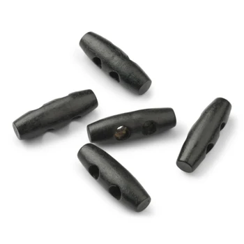 LindeHobby Duffel Knapper, Sort, 30 mm, 5 stk