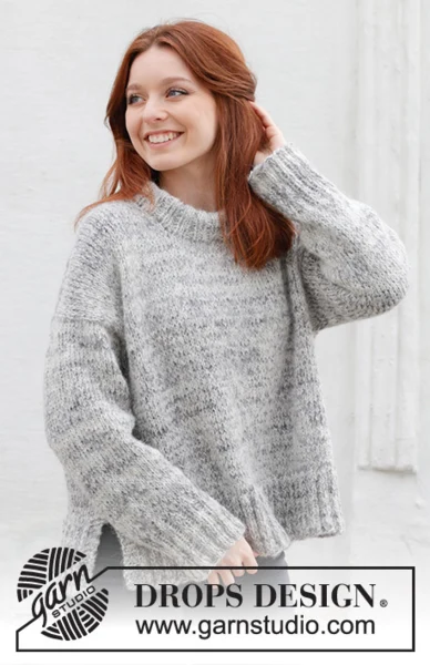 245-24 Stormy Evening Sweater by DROPS Design