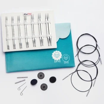 KnitPro Nova Cubics Udskiftelige Rundpindesæt Deluxe