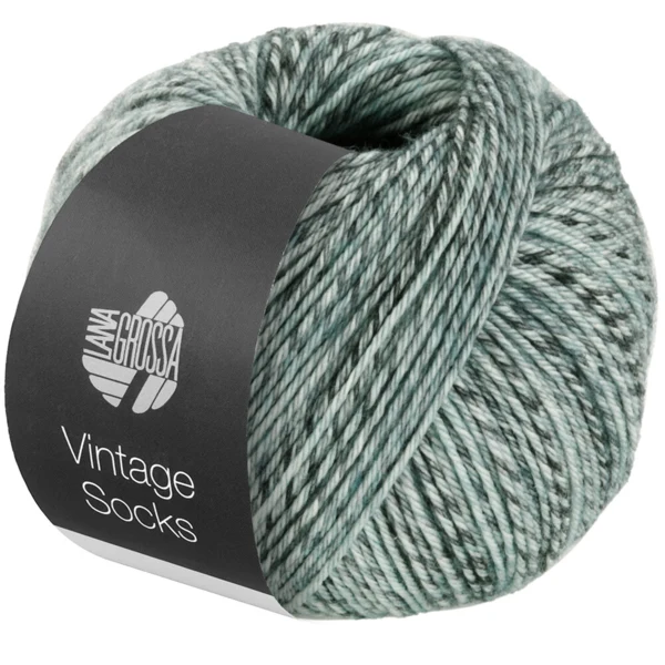 Lana Grossa Vintage Socks 1004 Lysgrå/mellemgrå/mørkegrå meleret