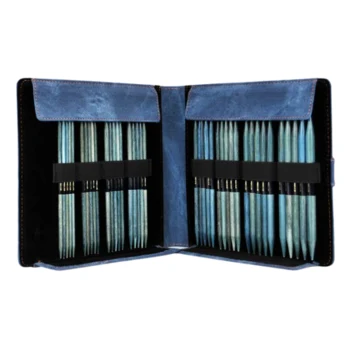 LYKKE Strømpepindesæt Indigo, Azurblå, 15 cm (4.00-9.00 mm)