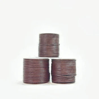 HobbyArts Lædersnor, 10 m, Mørk brun
