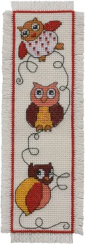 Broderikit Bogmærke Ugle 7 x 22 cm