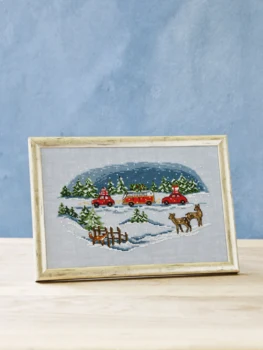 Broderikit Hjem til jul R5704 30 x 20 cm