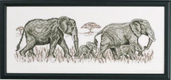 Broderikit Elefanter R5496 36 x 15 cm