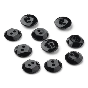 LindeHobby Krystalknapper, Sort, 12 mm, 10 stk