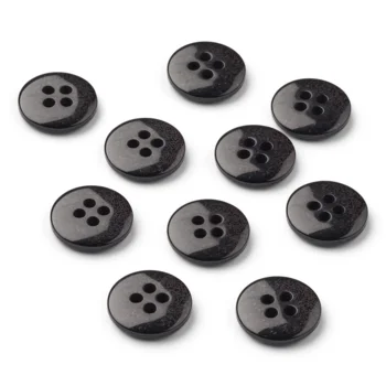LindeHobby Glimmerknapper, Sort, 12 mm, 10 stk