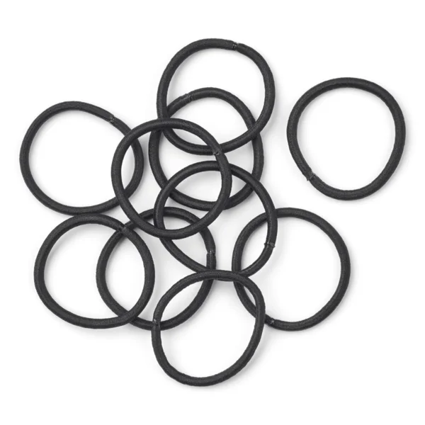 LindeHobby Hårelastikker, Sort, 45 mm, 10 stk