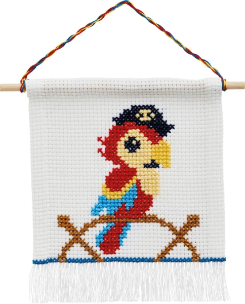 Broderikit Papegøje m/5119/18 16 x 18 cm