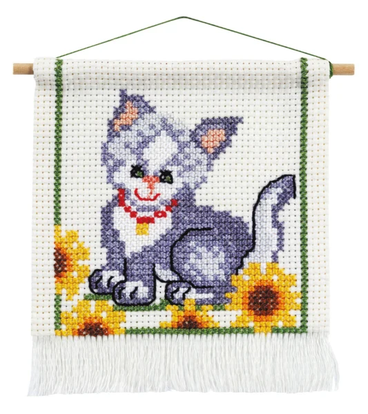 Broderikit MFK kat 16 x 18 cm m/5119/18