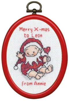 Broderikit Siddende nisse m/5961/30 7 x 9 cm