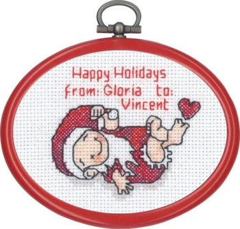 Broderikit Liggende nisse m/5961/30 9 x 7 cm