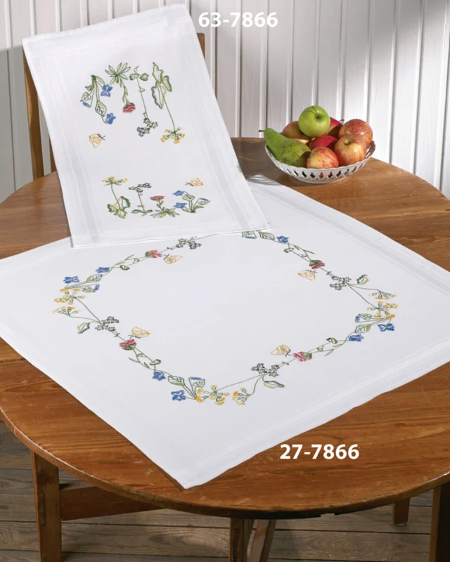Broderikit Mandelblomster 80 x 80 cm