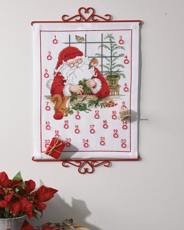 Broderikit Julemanden 32 x 44 cm
