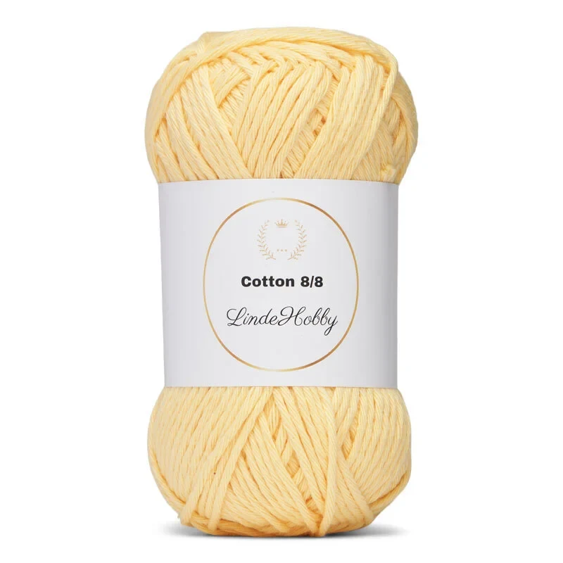 LindeHobby Cotton 8/8 - Soft Pastel Dream, 10 ngl 037 Canarino