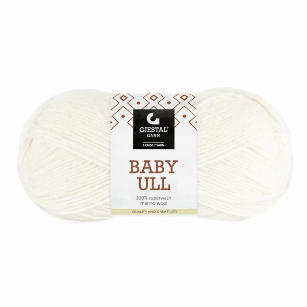 Gjestal Baby Ull 0010 Hvid