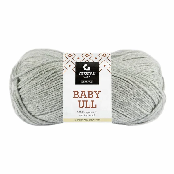 Gjestal Baby Ull 0004 Lys grå meleret
