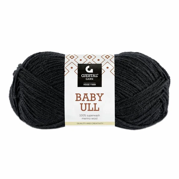 Gjestal Baby Ull 0090 Sort