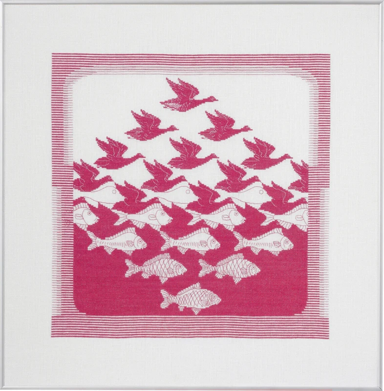 Broderikit Fugl/fisk pink R5988 57 x 55