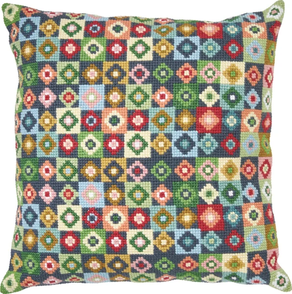Broderikit Blomster 37 x 37 cm