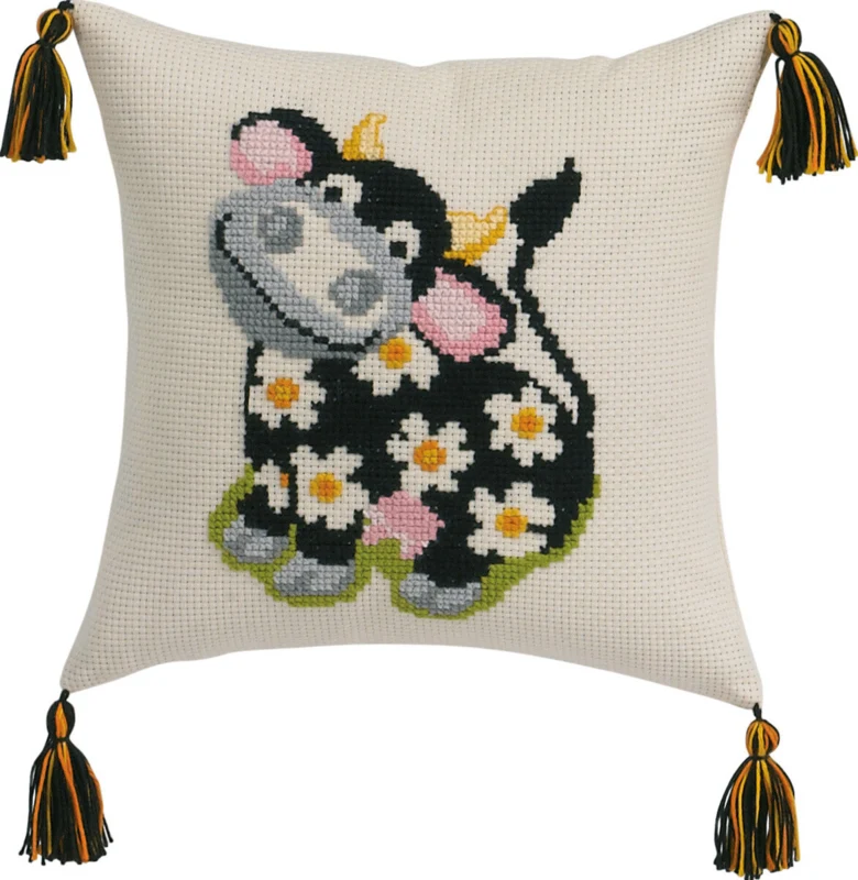 Broderikit Ko 30 x 30 cm