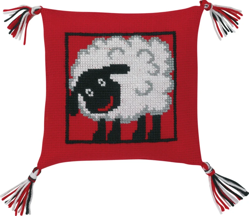 Broderikit Får 28 x 28 cm