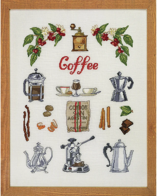 Broderikit Coffee Time 40x52 cm