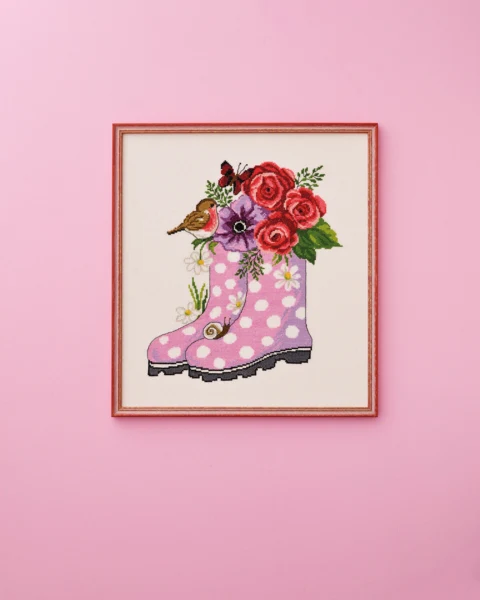 Broderikit Støvlerne R5553 35 x 39 cm