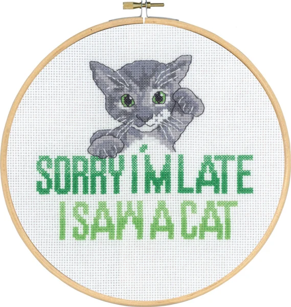 Broderikit Sorry I´m late Kat 5810/20 20 Ø