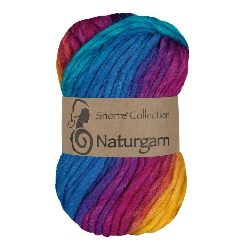 Viking Snorre Naturgarn 630 Multi turkis/gul