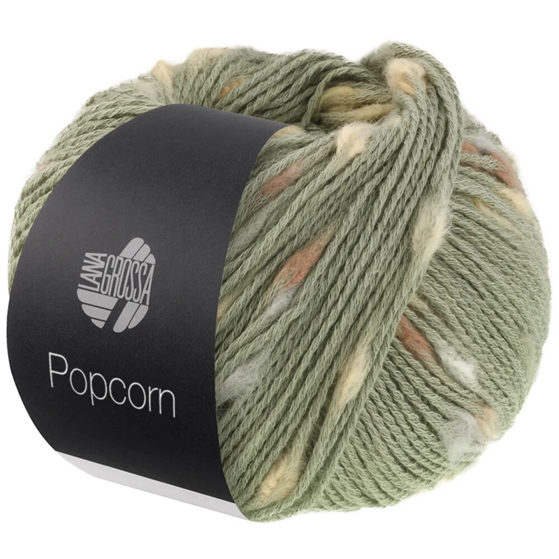 Lana Grossa Popcorn 13 Resedagrøn/beige/camel/nougat