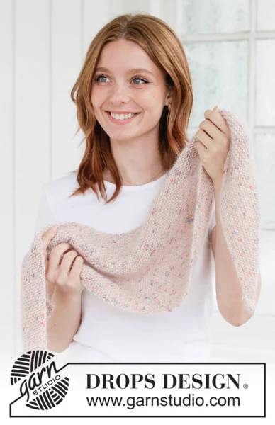 265-16 Candy Sprinkles Shawl by DROPS Design
