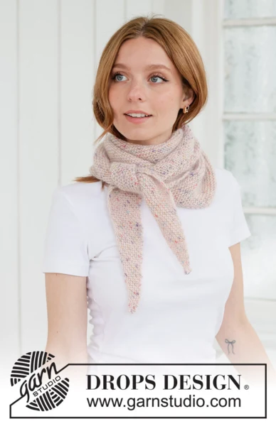 265-16 Candy Sprinkles Shawl by DROPS Design