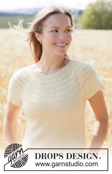 268-32 Spring Rings Top by DROPS Design