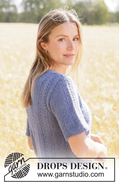 266-9 Lilac Serenade Cardigan by DROPS Design