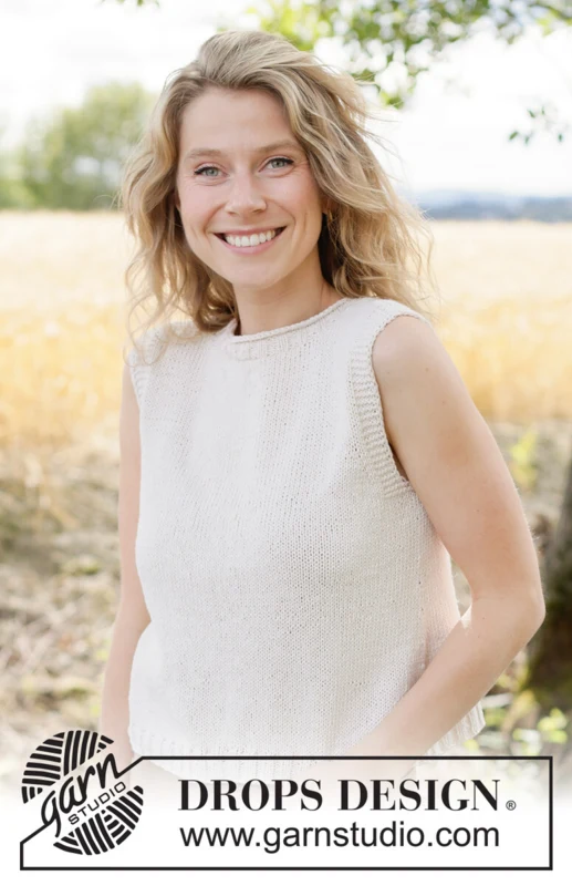 266-13 Countryside Walk Top by DROPS Design