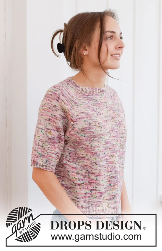 267-29 Memories of Provence Tee by DROPS Design