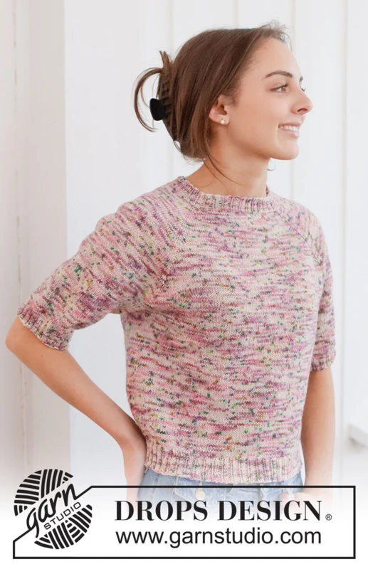 267-29 Memories of Provence Tee by DROPS Design