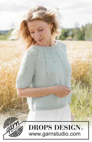 266-33 Mint Halo Sweater by DROPS Design