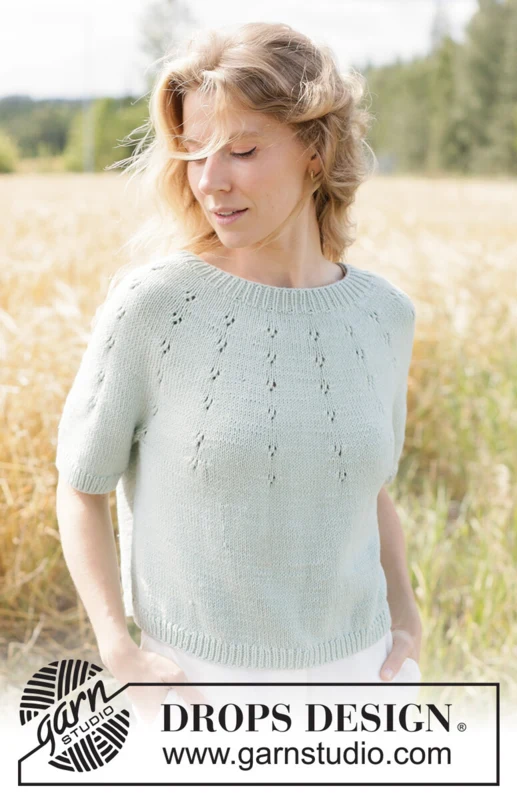266-33 Mint Halo Sweater by DROPS Design