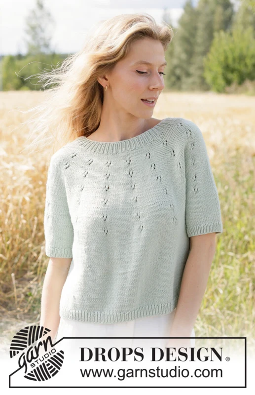 266-33 Mint Halo Sweater by DROPS Design