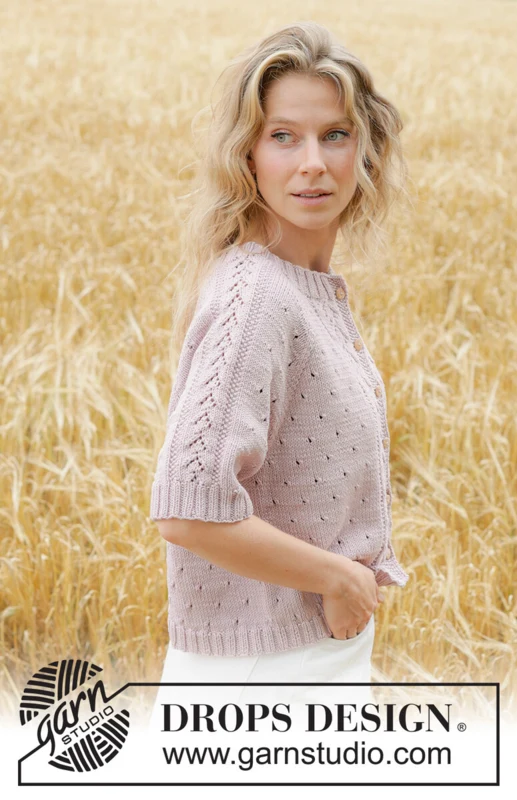 267-20 Rose Blossom Cardi by DROPS Design