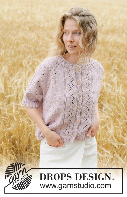 267-20 Rose Blossom Cardi by DROPS Design